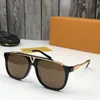 MASCOT Sunglasses Luxury Popular Retro Vintage 0936 Men Designer Sunglasses Shiny Gold Summer Style Laser Logo Gold Plated Come With Case