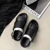 Womens Peep Toe Tassels Pearls Decor Genuine Leather Rome Gladiator Sandals Retro Platform Flats Shoes Black New C0011