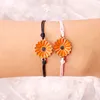 12 pezzi fatti a mano margherita fascino treccia corda Vsco ragazza braccialetto dell'amicizia Boho regolabile colorato portafortuna bracciali gioielli per ragazze donne