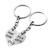 Keychain de pareja romántica Keyfob Día de San Valentín Regalo Heart Set Key Key Friends Keycring Regalo para mujeres niñas #224J