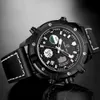 RELOJ HOMBRE GOLDENHOUR Sport Military Men Watch Erkek Kol Digital Outomatic Backlight Leather Watch Watch 2019 Relogio Masculino8755622