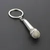 Kimter Charm Music Microphone Voice Key Rings Metal Singer Rapper Rock Keyfobs Women Men Purse Bag Pendant Car Gift Keychains M173FA