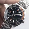 Oranje Zwart Liquidmetal Bezel Heren Automatisch Cal 8900 Horloge VS Factory Master Axial Horloges Heren Aqua Dive 600m Oceaan Cerami216o