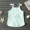 Ropa de diseñador para niños, mamelucos con tirantes para niñas, monos transpirables de algodón de verano para bebés, monos de moda para recién nacidos, ropa para escalar B823