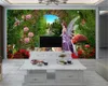 3D-Tapete Fantasy Forest Tiger und Butterfly Elf Passen Sie Ihre Lieblings-Premium-Atmosphärische Innendekorationstapete individuell an