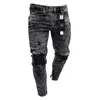 Mens Cool Designer Brand Pencil Jeans Skinny Ripped Destroyed Stretch Slim Fit Hop Pants With Holes For Men Free Shipping