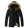 Bontkraag Capuchon Men Winter Jas 2019 Novo forro de lã quente Man Jas e Winddicht Male Parka Casaco M -5xl