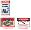 avertissement No Trespassing Nous sommes fatigués de cacher les corps Vintage tin sign bar home Décoratif Rétro Métal Affiche
