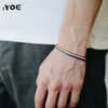 Iyoe Rainbow Gay Pride Tessuto Tessuto Corda intrecciata Corda Amicizia Braccialetto per le donne Uomo Catena per braccialetti Braccialetti BOHO Gioielli