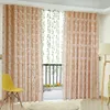 Floral Vine Leaf Partition Curtain Polyester Modern Curtains for Living Room Balcony Window Sheer for Bedroom