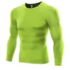 Running Jerseys Men Compression Base Layer Top Långärmade Sports Tights Quick Dry Rashgard T-shirt Gymnastik T-shirt