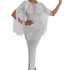 Lüks Payetli Altın Gelinlik Modelleri ile Derin V Boyun Pleats Uzun Kollu Mermaid Abiye Dubai Afrika Partisi Özel Durum Kıyafeti