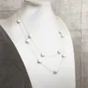 Wholesale-High Quality Ladies Minimalist Modern Style 14K Gold Plated Coin Pearl Double Chain Necklace With Cheap Price