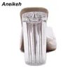 Aneikeh Big Sko Storlek 41 42 Nya Kvinnor Sandaler PVC Crystal Heel Transparenta Kvinnor Sexiga Klar Högklackat Sommar Sandaler Pumpar 11cm CX200613