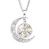 Bibelvers av hög kvalitet Pendanthalsband Rostfritt stål Pläterad Glass Cabochon Charms för kvinnor Christian Quote Jewelry Collecti9957202