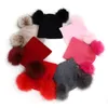 7 stijlen Kinderen Hoeden Peuter Kids Baby Warm Winter Wol Hoed Knit Muts Dubbele Bont Pom Pom Hat Baby Jongens Meisjes Caps 1-4Y