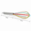 Fallo da 10 pollici When Whip Missir Gattore di uova Colore silicone Whisk Egg Whip Acciaio inossidabile Strumento di teglia per la casa ZZZA2355 100pcs7680939