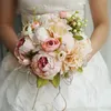 Rosa lila Pfingstrose Bunte Künstliche Blumen Brautsträuße Billig in Stock Hochzeit Dekoration Blumen Bräute Holding Blume Al2151