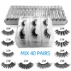 Mayshikou Ganzes 3D Falsch Wimpern Sets 10pairs Langes natürliches Haar LashSextesion Make -up gefälschte Wimpern synthetische Haare 7345897