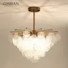 Lampada di cristallo Personalità creativa semplice Tavolo da pranzo Lampada da sala da pranzo Lampadario di lusso con luce floreale in vetro postmoderno nordico