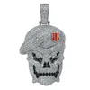 Fashion-Skull Diamonds Wisiorek Naszyjniki Dla Mężczyzn Luksusowe Kryształ Wisiorki Zachodnia Rapera Piosenkarka Miedź Cyrkonie Łańcuchy Naszyjnik Darmowa Wysyłka