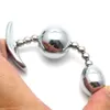 Roestvrij staal flexibele anaalplug ankervorm metalen dildo metalen zilveren kleur dildo seksspeeltje volwassen product6705474