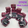 Hot Style 25mm 3D Mink Eyelashes Lange Dramatische 100% Mink Eyelash Makeup 5D Mink Wimpers Dikke Lange Valse Wimpers Wimper Extension