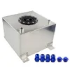 PQY RACING - 20L Aluminum Fuel Surge tank with cap/foam inside mirror polished Fuel cell without sensor PQY-TK14