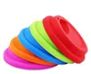 9cm Silicone Cup Lids Creative Mug Cover Food Grade Reusable Tea Coffee Cup Lid Anti-dust Airtight Seal Cover for 12oz/16oz Cups Free DHL