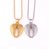 Gold versilbert Erzengel Flügel religiöses Amulett mit Kristallen Schlangenkette Damen Herren Halskette257I