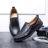 Soft leather men's formal dress shoes, doug shoes, lace-free shoes, designer men's loafers, party casual shoes