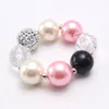 filles de mode beau collier de perles de fleur bracelets bijoux enfants diy bubblegum chunky collier pour cadeau d'anniversaire