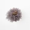 4CM 1.5" Small Chiffon Fabric Flower For Hair Accessories Artificial Flowers Dress Wedding Bouquet Decoration