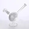Mini Glass Bongs Secial Round Design with Bowl Percolatos Smoking Pipes for Girls Gift Handmade Hookahs Real Image