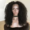 Pixie Cut Bob Lace Front Paryk 250% Densitet Spets Front Human Hair Paryker Afro Curly Human Hair Wig Remy Lace Closure Wig Pre Plocked