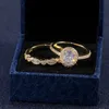 Ouro cobre romântico anel de diamante luxo designer jóias senhora mulheres amor casal anéis noivado presente95609764014773