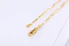 2mm Gold Figaro Chain Necklaces for Men Women 3:1 Flat Design Figaro Jewelry Fashion DIY Accesories Gifts 16 18-30 Inches