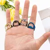 50st / mycket Rostfritt stål Färgrikt Ring-Shape Opener Beer Bottle Opener Finger Ring Bottle Openers Diameter 22mm