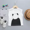 Clothing Sets Summer Baby Boys Girls Cartoon Panda Vest Kids Cotton Print Tops + Shorts Children Sportswear Sets1