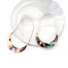 10Pair/lots Acrylic moon hoop earrings for women Modern Jewelry Vintage fashion woman female