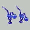 Unique Design Style Blue Color V-shaped Glass Smoking Accessories Dabber Tool For Hookah Bong Smoke Use