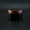 4oz Exmetics Black Black Cosmetics Crema Wide Mouth Contenitore con coperchio in alluminio oro LID da 120 ml di bottiglia di polvere cosmetica JAR2770458