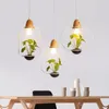 Amerikaanse plantenpot hanglamp restaurant eetkamer hanglamp zwart witte kleur hout hanglampen met glas