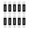 Multicolor 10PCS 8GB OTG USB 2.0 Flash Drive Thumb Drives Storage Memory Stick Pen Drive för dator Android Smartphone Tablet MacBook