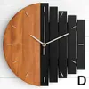 Slient Xylophone Wood Wall Clock Modern Design Vintage Rustic Shabby Clock Tyst konstklocka Hemdekoration2650523