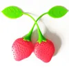 Lovely Fruit Strawberry Shape Tea Infuser Food Grade Silicone Tea Silder För att förlora blad i Tekanna JXW116