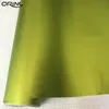 Lemon Green Matte Metallic Chrome Vinyl Car Wrap Film Roll With Air Bubble Free Matte Metal Car Wrapping Foil Decal