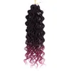 WAVY SENEGALESE Twist virkning H￥rfl￤tor 18 tum Curly Twist Crochet H￥rfl￤tor Wavy Ends syntetiska h￥rf￶rl￤ngningar f￶r svarta kvinnor BS32