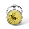 Honeybee Key Chains Honey Bee Cabochon Glass Keyring Honey Bee Jewelry Beekeeper Gift Apiarist Gift Honey Bee Key Chain Key Ring4065871