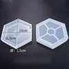 Silikonhartsform Runda Hexagonala Square Resin Silikonformar DIY Coaster Epoxy Resin Cabochons Craft Tools